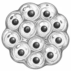 Pencil sketch of frog eggs